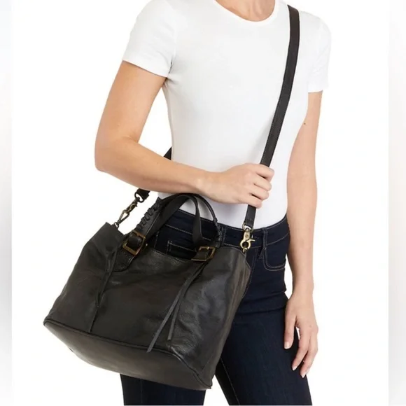 🔥❤️Caelan Frye black leather satchel! 🔥❤️ Frye purse crossbody bag - Picture 5 of 9